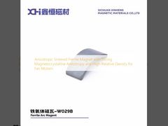 Anisotropic Sintered Ferrite Magnet with Strong Magnetocrystalline Anisotropy and High Relative Density for Fan Motors